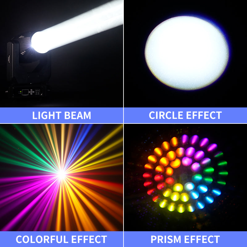 High Brightness Powerful Beam Light 295W 9R 6 Prism Beam Moivng Head Light with Rainbow Effect