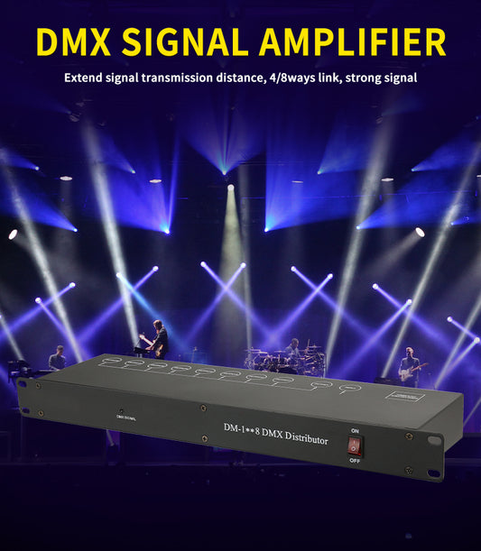 Signal Amplifier 4/8 channels DMX Splitter Distributor