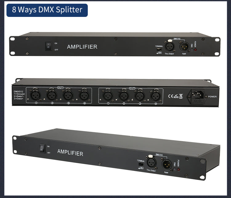 Signal Amplifier 4/8 channels DMX Splitter Distributor